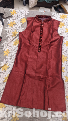 রয়্যাল মেরুন শেরওয়ানি সু্ট সেট ৬ পিস